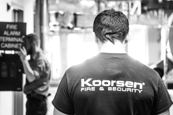 Two Koorsen Techs Fire Alarm Panel