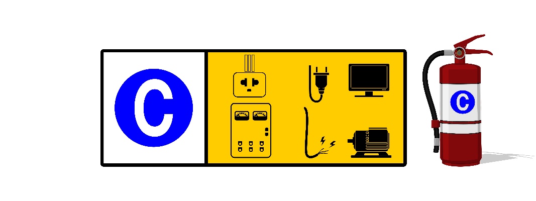 C Class Fire Extinguisher Label