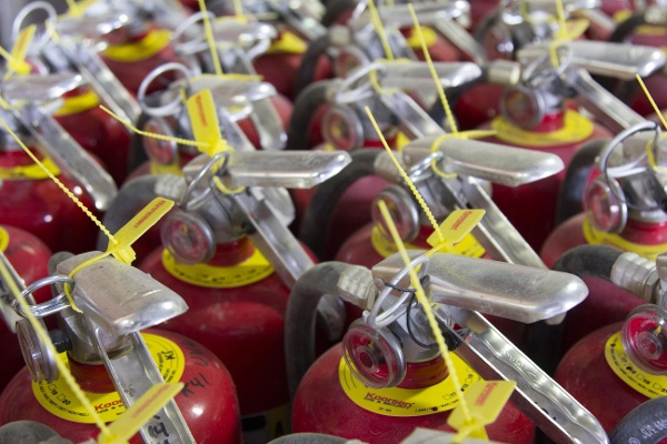 Fire Extinguishers Valves Top View