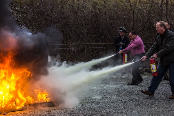 Fire Extinguisher Training Demo Open Burn