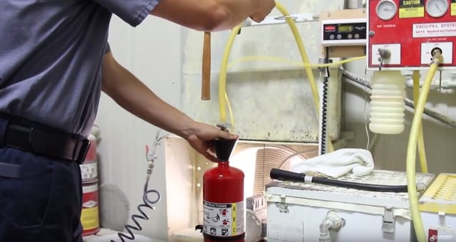 Fill Fire Extinguisher Cylinder with ABC Powder