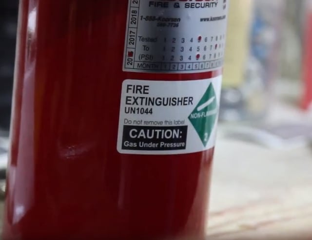 Fire Extinguisher Inspection Label