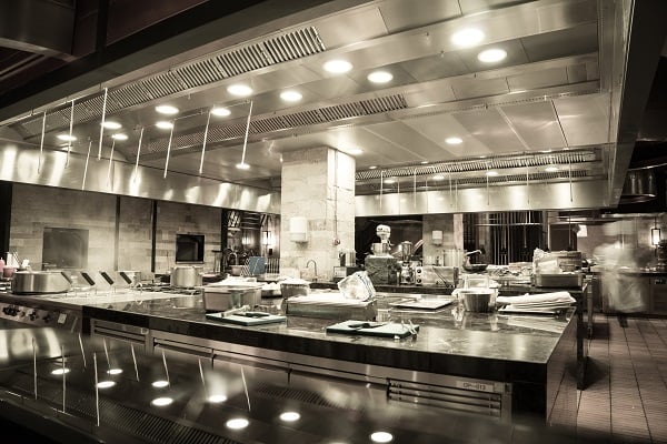 modern commercial kitchen