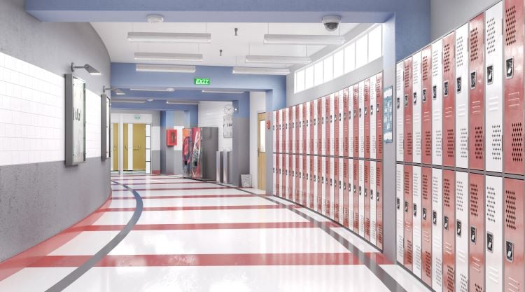 Long High School Corridor
